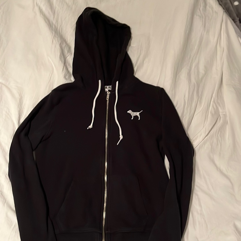 pink zip up with hood